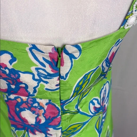 Lilly Pulitzer Green Floral Maxi Dress Size 6 - Picture 11 of 11